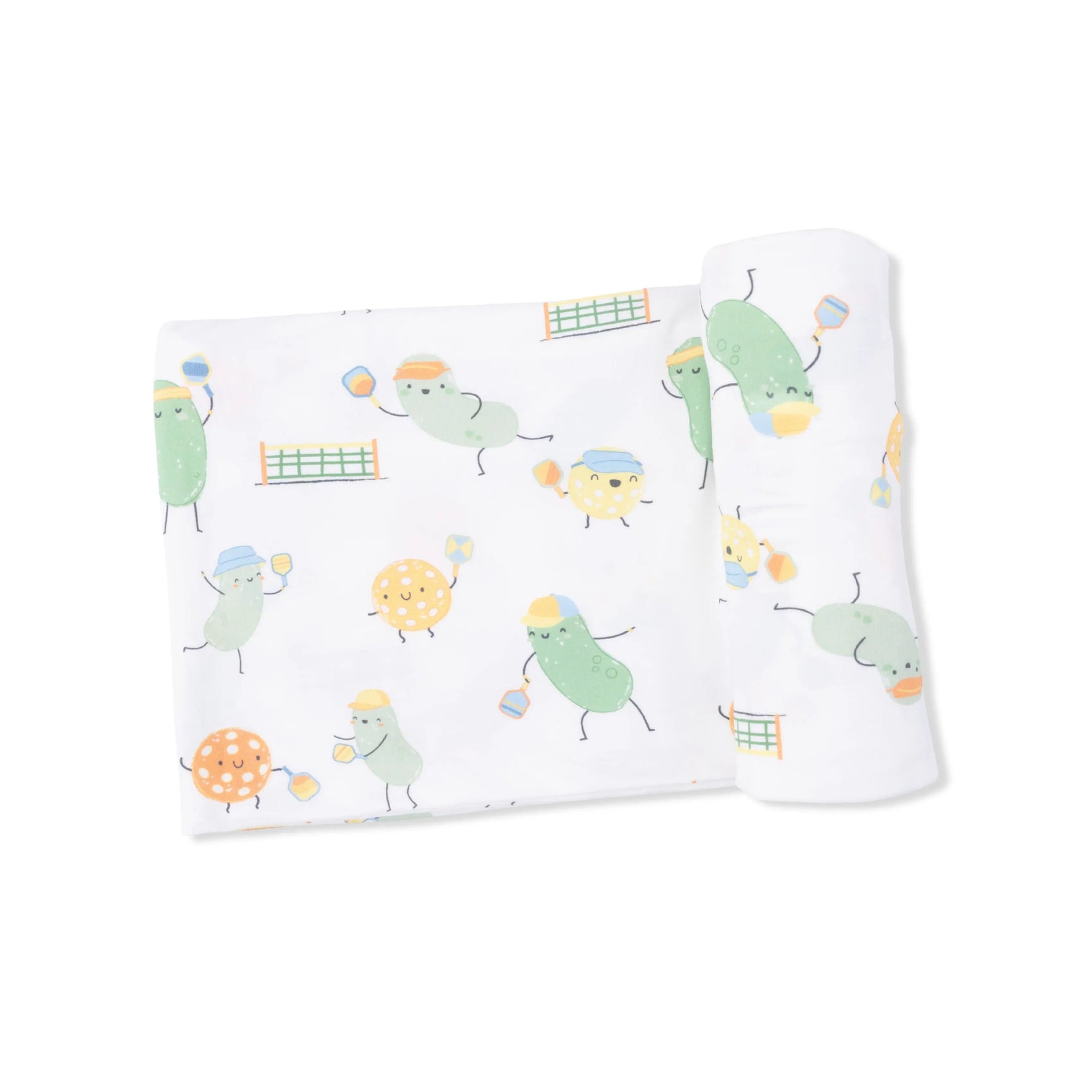 Angel Dear Pickles Playing Pickleball - Swaddle Blanket - 