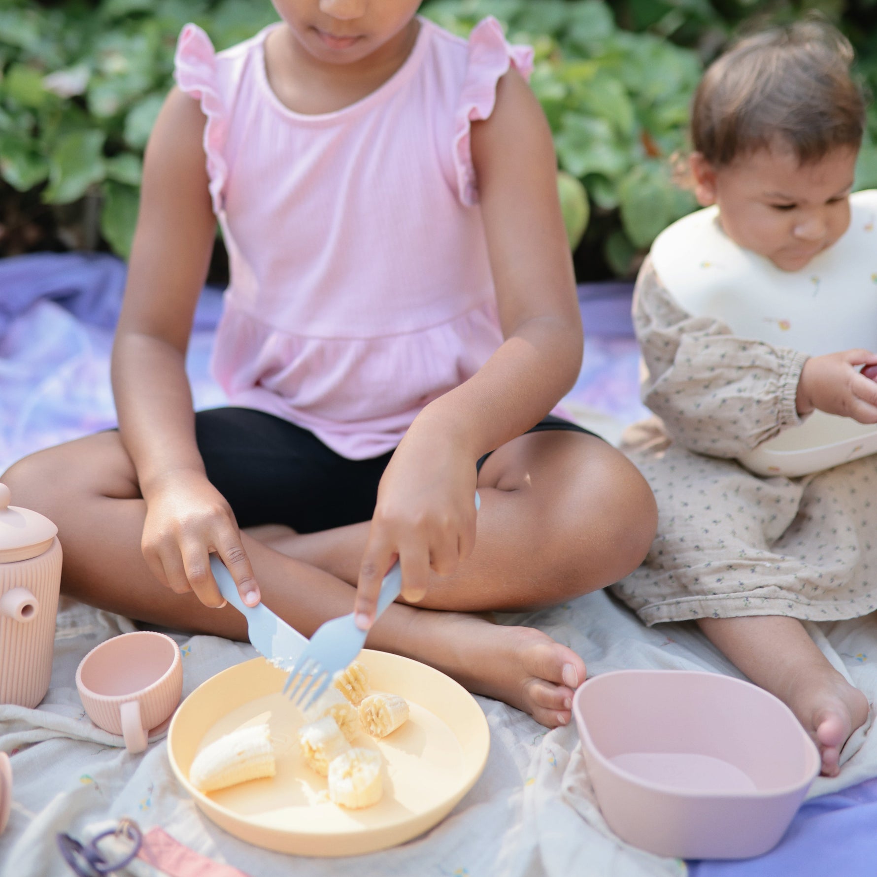 Mushie Square Dinnerware Bowls for babies and toddlers.