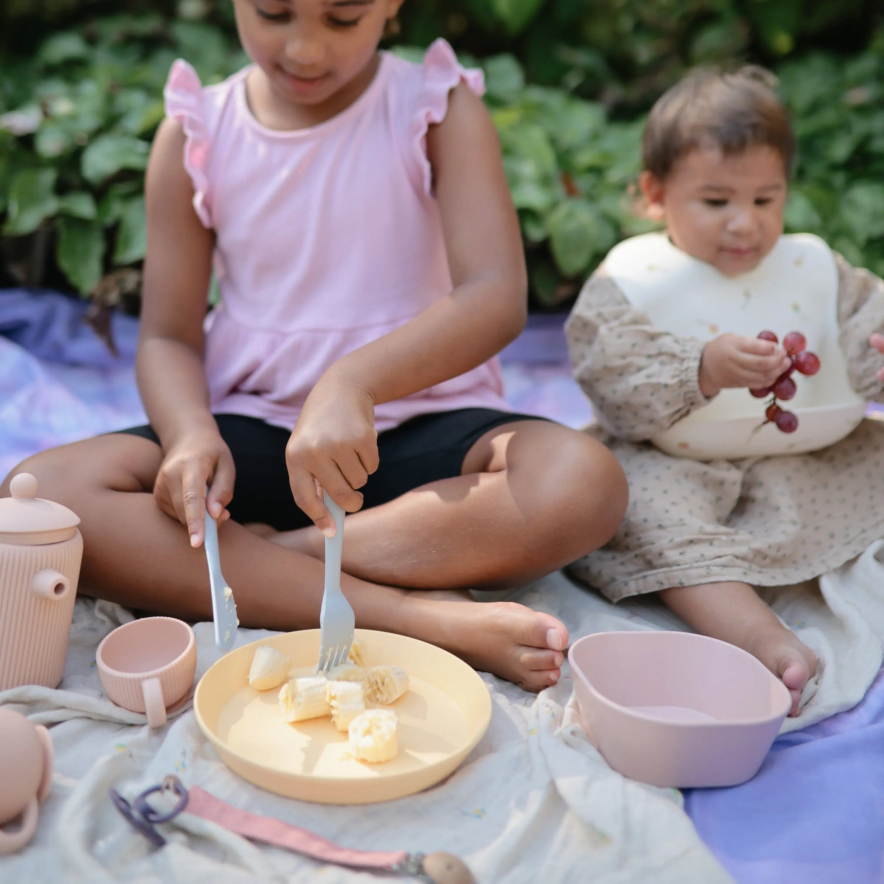 Mushie Kids Dinnerware Cutlery Set BPA Free Plastic Fork Spoon Knife Dishwasher Safe Made in Denmark - Baby & Toddler > Nursing & Feeding > Baby & Toddler Food Dinnerware