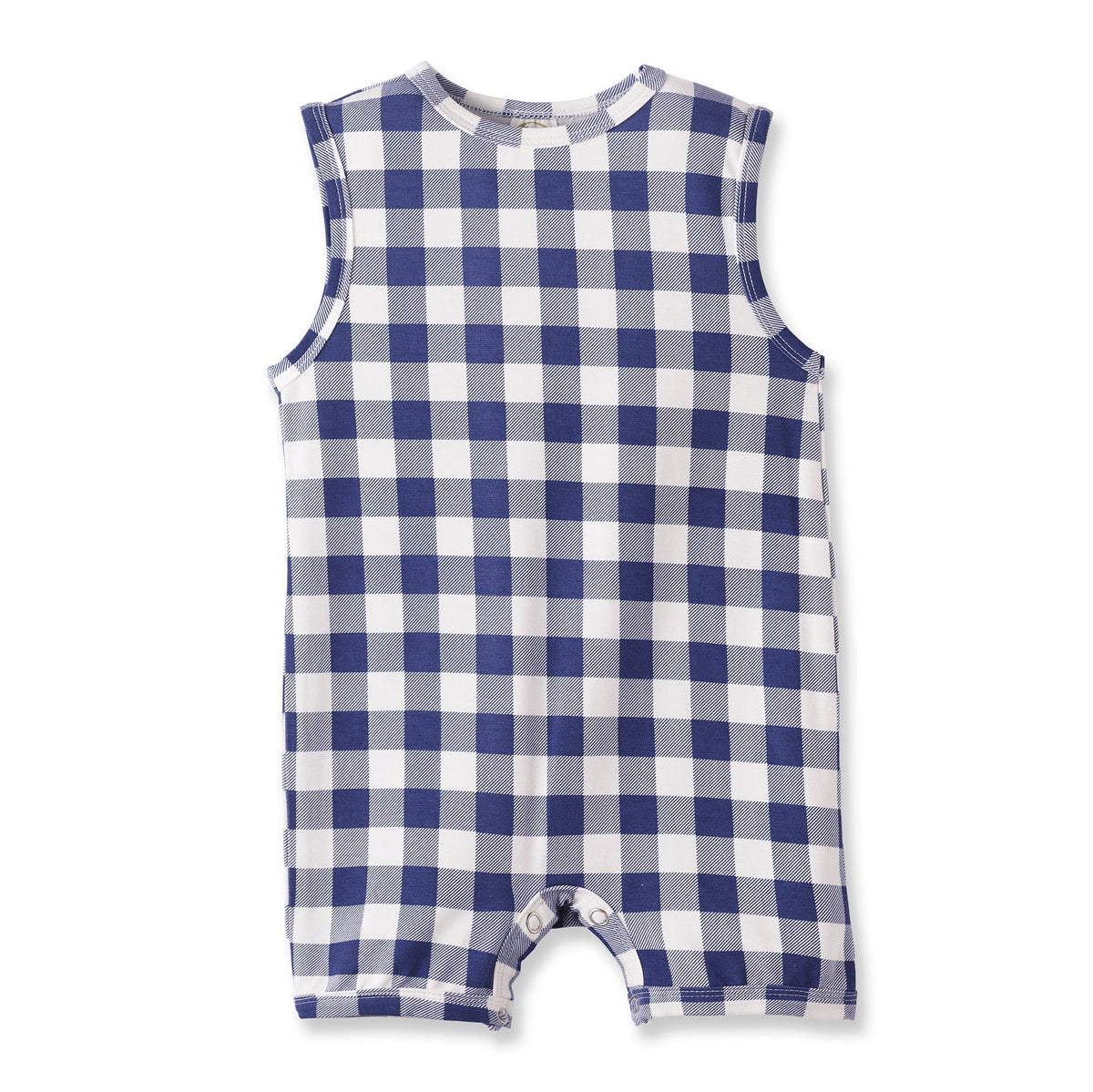 Tesa Babe Picnic Plaid Soft Bamboo Sleeveless Baby Shortall RomperEveretts Place