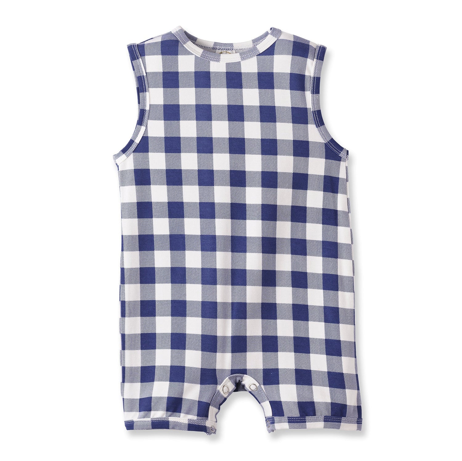Tesa Babe Picnic Plaid Soft Bamboo Sleeveless Baby Shortall RomperEveretts Place