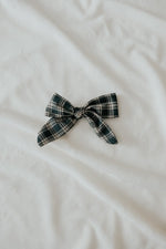 Little Mae & Co Pine Bow Clips Green Pinwheel Handmade Cotton For Kids - Everetts Place Boutique - 