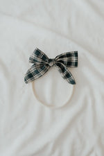 Little Mae & Co Pine Bow Headbands For Baby Girls With Cream Nylon Band - Everetts Place Boutique - 