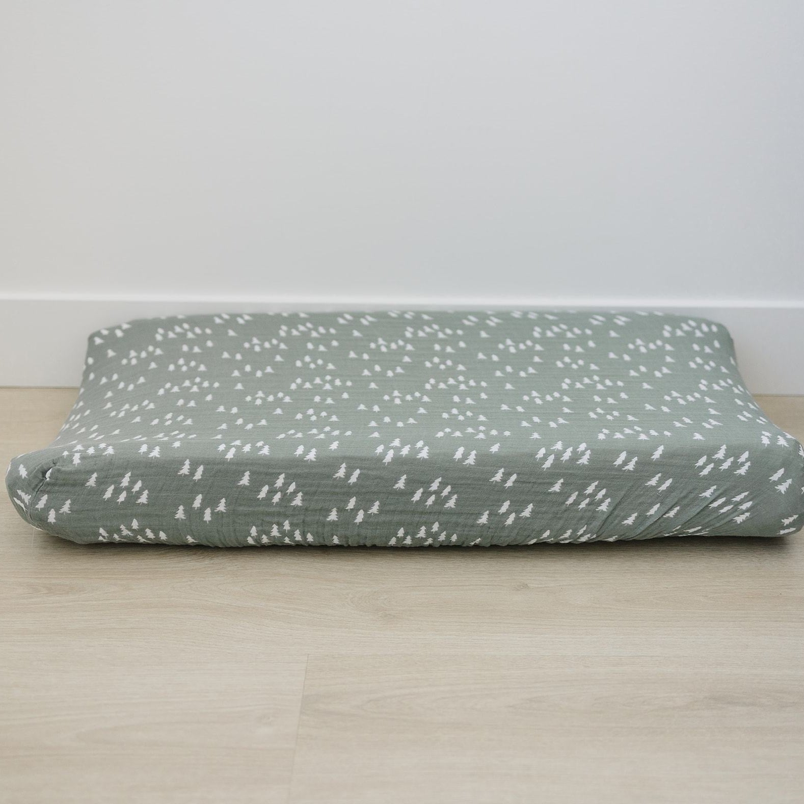 Mebie Baby Pines Muslin Changing Pad Cover - 