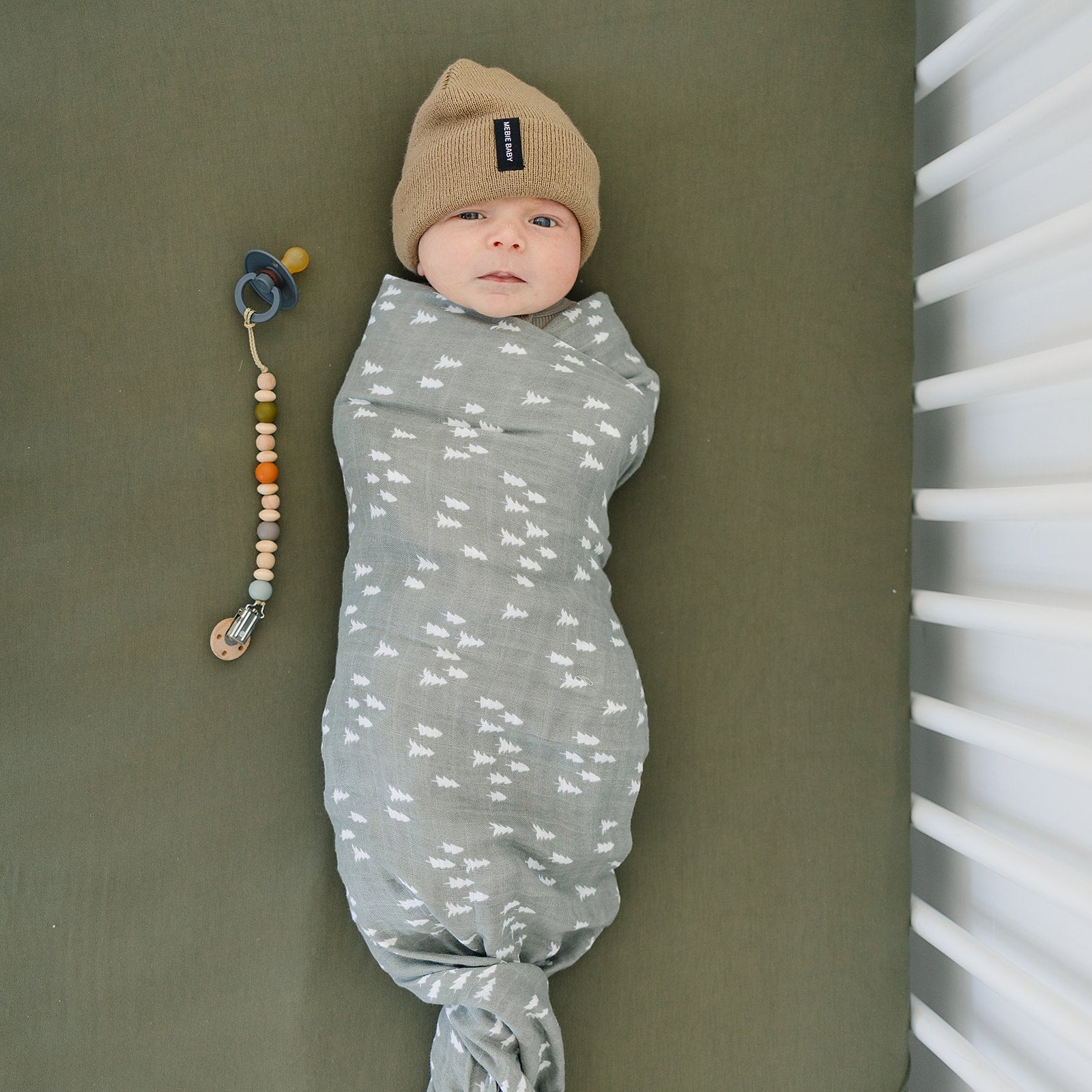 Mebie Baby Pines Muslin Swaddle Blanket - 