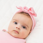 Bam & Stitch Pink Blossom Bamboo Bow Headband | Soft Baby Accessory - 