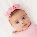 Bam & Stitch Pink Blossom Bamboo Bow Headband | Soft Baby Accessory - 