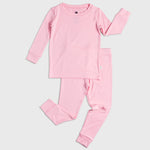 Bam & Stitch Pink Blossom Bamboo Pajamas | Long Sleeve Kids Sleepwear Set - 