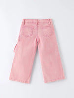 Rylee Faith Designs Pink Bow Girls Denim Pants - 
