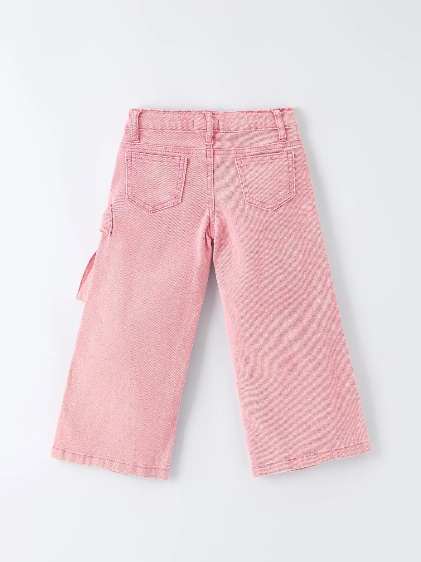 Rylee Faith Designs Pink Bow Girls Denim Pants - 