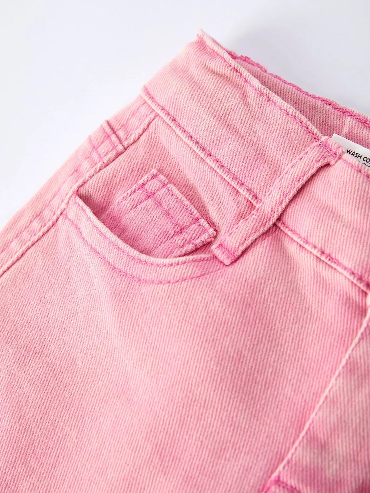 Rylee Faith Designs Pink Bow Girls Denim Pants - 
