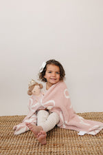 Mebie Baby Pink Bow Plush Blanket Three Sizes Lightweight And Breathable - 