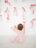 Dreamlet Pink Bows Convertible Zip Footies for Babies 12 to 18M - Everetts Place Boutique - 
