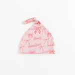 Dreamlet Pink Bows Knotted Baby Hat Bamboo Viscose Blend One Size - Everetts Place Boutique - 