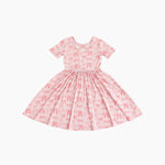 Dreamlet Pink Bows Twirl Dress Dreamlet Soft Bamboo Fabric For Girls - Everetts Place Boutique - 