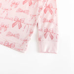 Dreamlet Pink Bows Two Piece Set Soft Stretchy Bamboo Fabric - Everetts Place Boutique - 