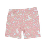 Sweet Bamboo Pink Bunny Floral Pajama Set with Lightweight Fabric for Kids - 