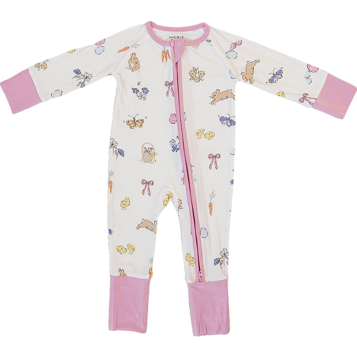 Pink Bunny Ribbed Bamboo Zipper - Pink, Baby & Toddler Clothing, Baby toys, Clothing | Everetts Place
