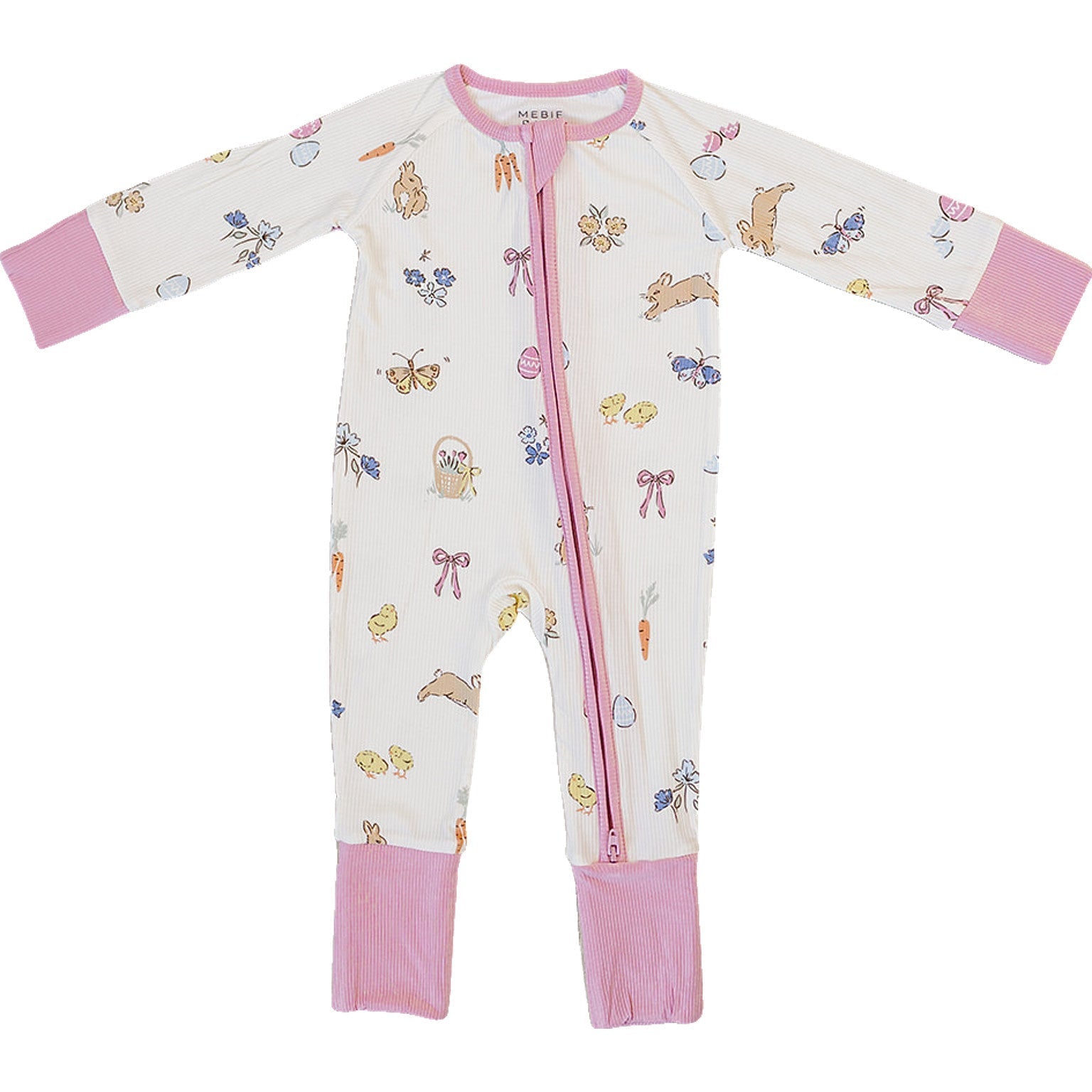 Pink Bunny Ribbed Bamboo Zipper - Pink, Baby & Toddler Clothing, Baby toys, Clothing | Everetts Place
