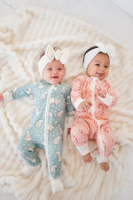 Dreamlet Pink Candy Cane Convertible Zip Footies Fold Over Mittens - Everetts Place Boutique - 