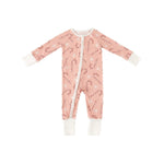 Dreamlet Pink Candy Cane Convertible Zip Footies Fold Over Mittens - Everetts Place Boutique - 