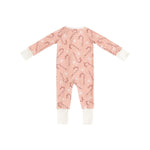 Dreamlet Pink Candy Cane Convertible Zip Footies Fold Over Mittens - Everetts Place Boutique - 