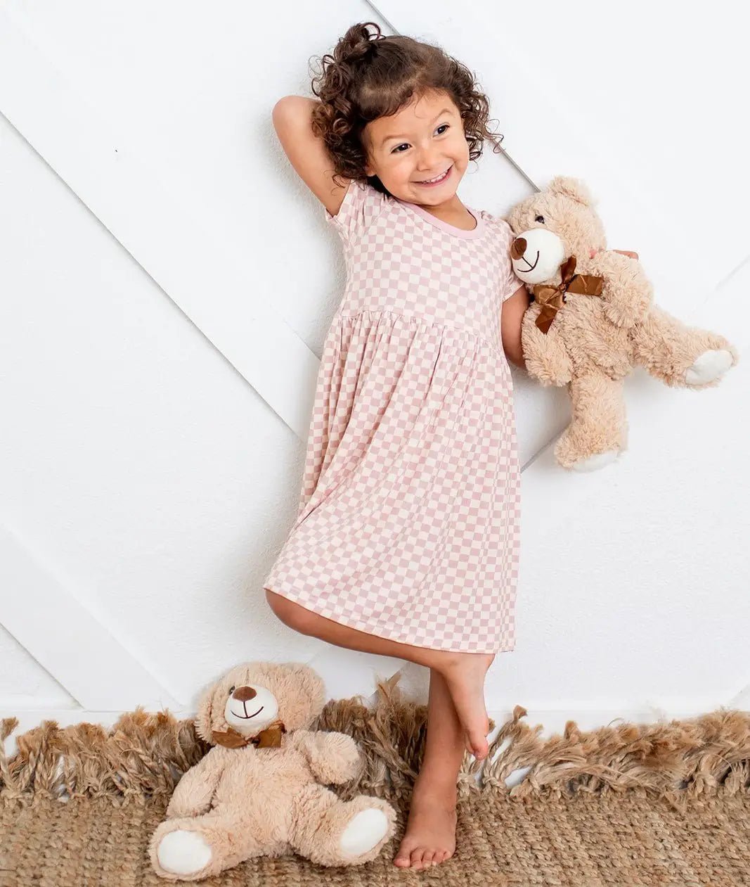 Bestaroo Pink Checks Dress - 