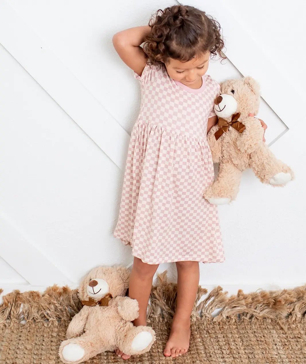 Bestaroo Pink Checks Dress - 