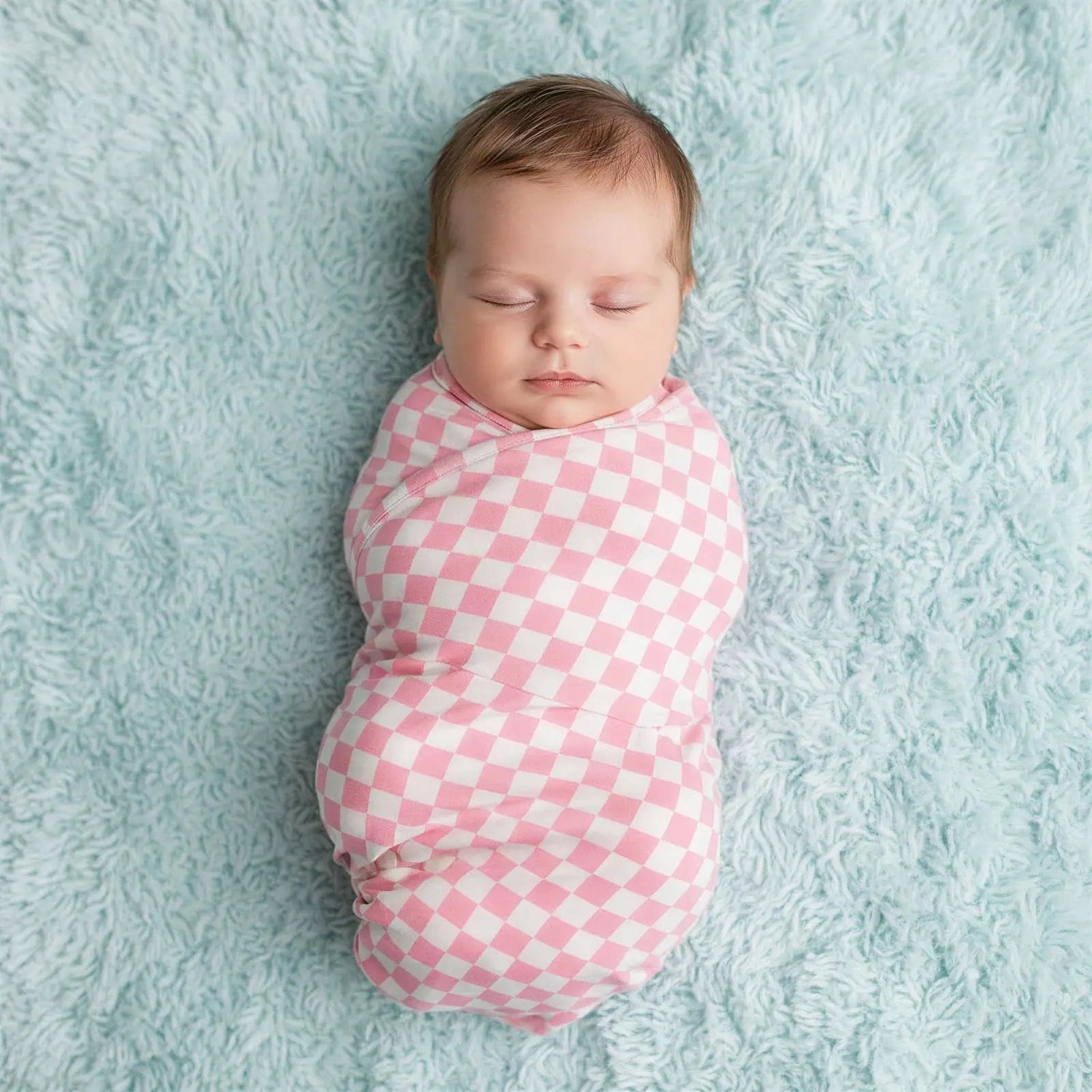 Bestaroo Pink Checks Swaddle - 