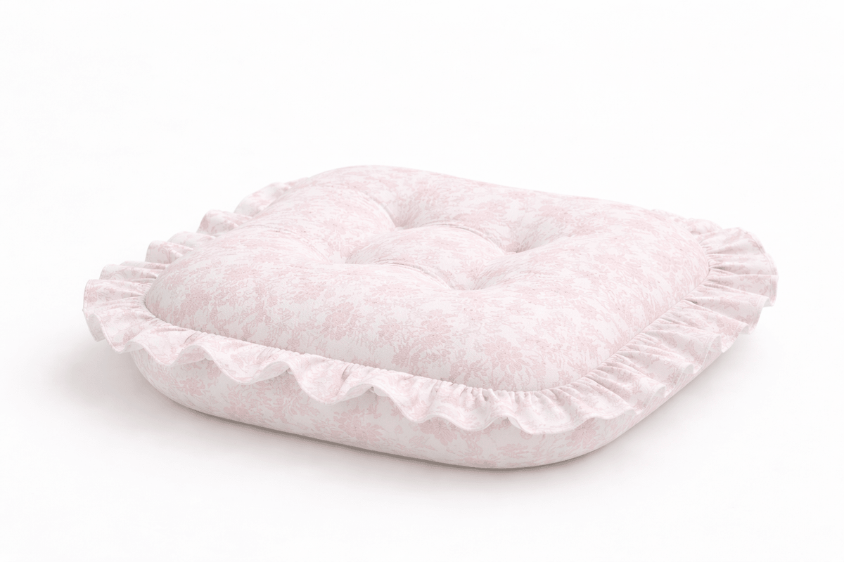 Little Mae & Co Pink Chinoiserie Ruffle Baby Lounger CoverEveretts Place