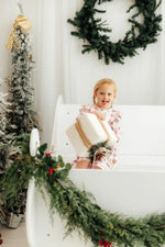 Mila & Rose ® Pink Christmas 3/4 Sleeve Ruffle Twirl Dress - 