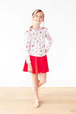 Mila & Rose ® Pink Christmas L/S Ruffle Tee - 