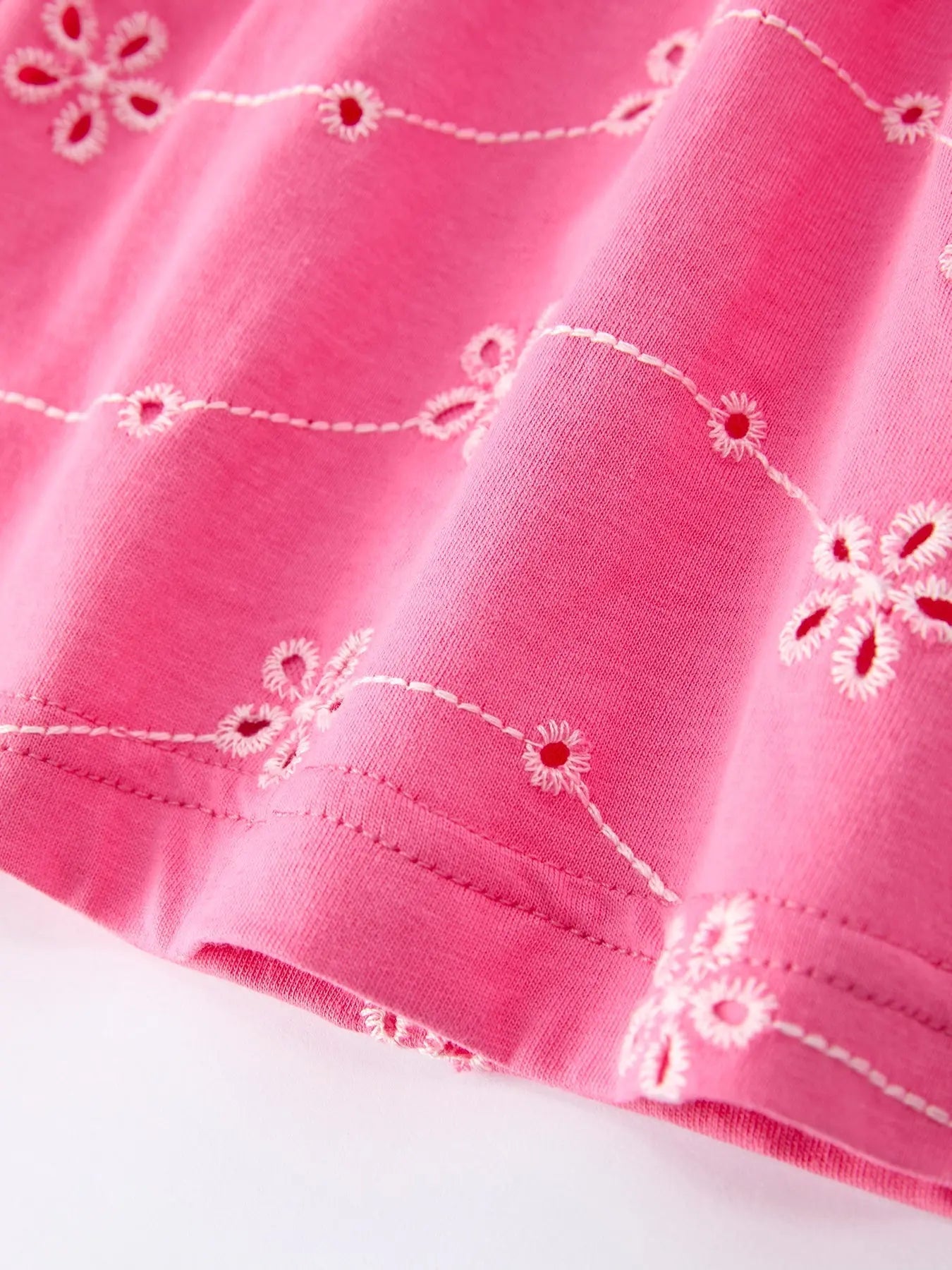 Rylee Faith Designs Pink Color Girl Bow Strap Ruffle Dress - 