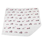 Newcastle Classics Pink Digger and White Bamboo Muslin Newcastle Blanket - 