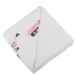 Newcastle Classics Pink Digger and White Bamboo Muslin Newcastle Blanket - 