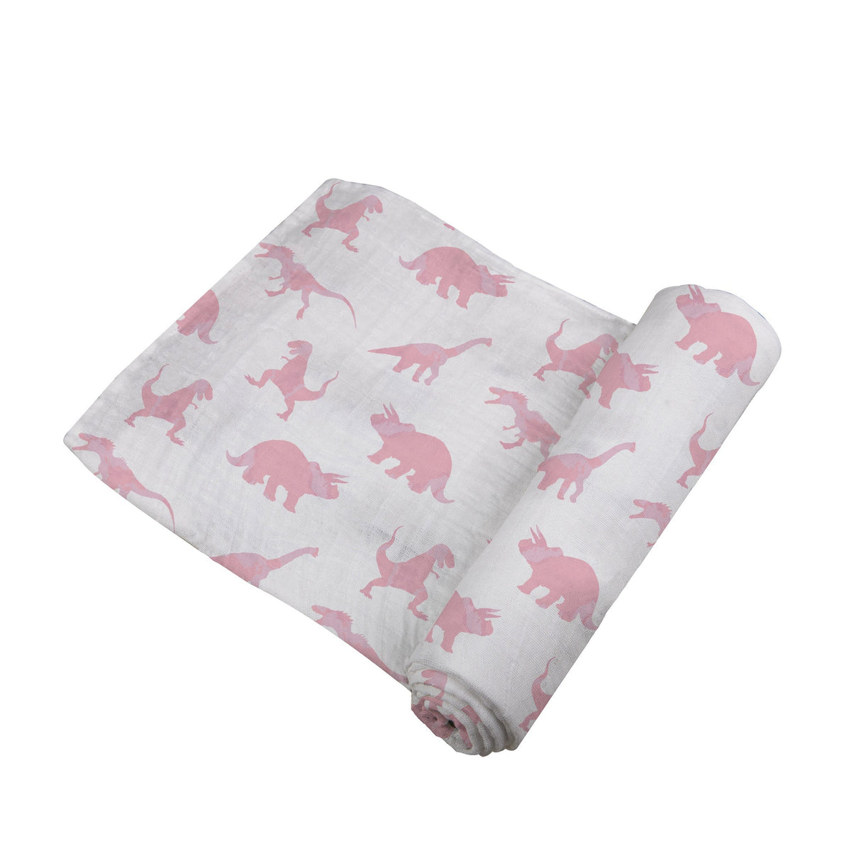 Newcastle Classics Pink Dinosaurs Bamboo Muslin Swaddle