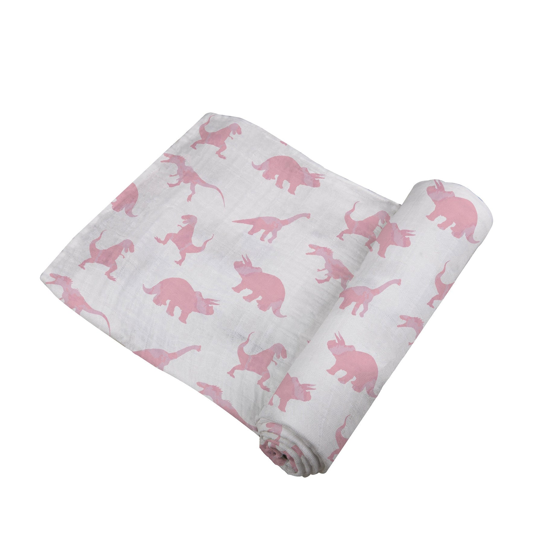 Newcastle Classics Pink Dinosaurs Bamboo Muslin Swaddle