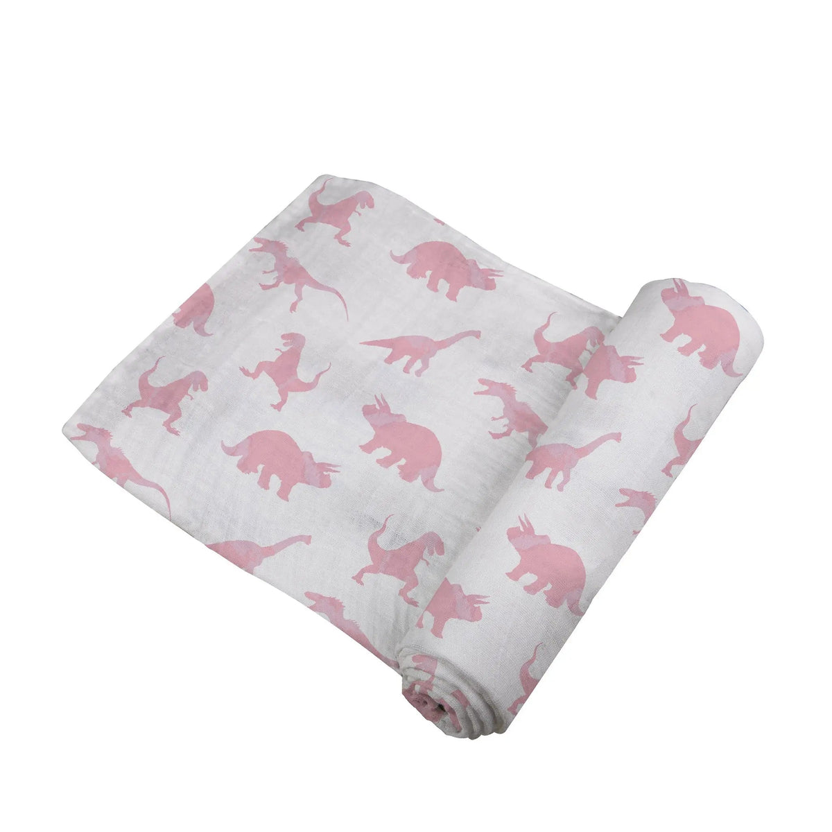 Newcastle Classics Pink Dinosaurs Bamboo Muslin Swaddle - 