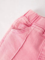 Rylee Faith Designs Pink Flared Elastic Stretch Jeans for Women - Everetts Place Boutique - 