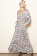 PinkBlush Pink Floral Reversible Long Sleeve Maxi Dress Everetts Place