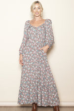 PinkBlush Pink Floral Reversible Long Sleeve Maxi Dress Everetts Place