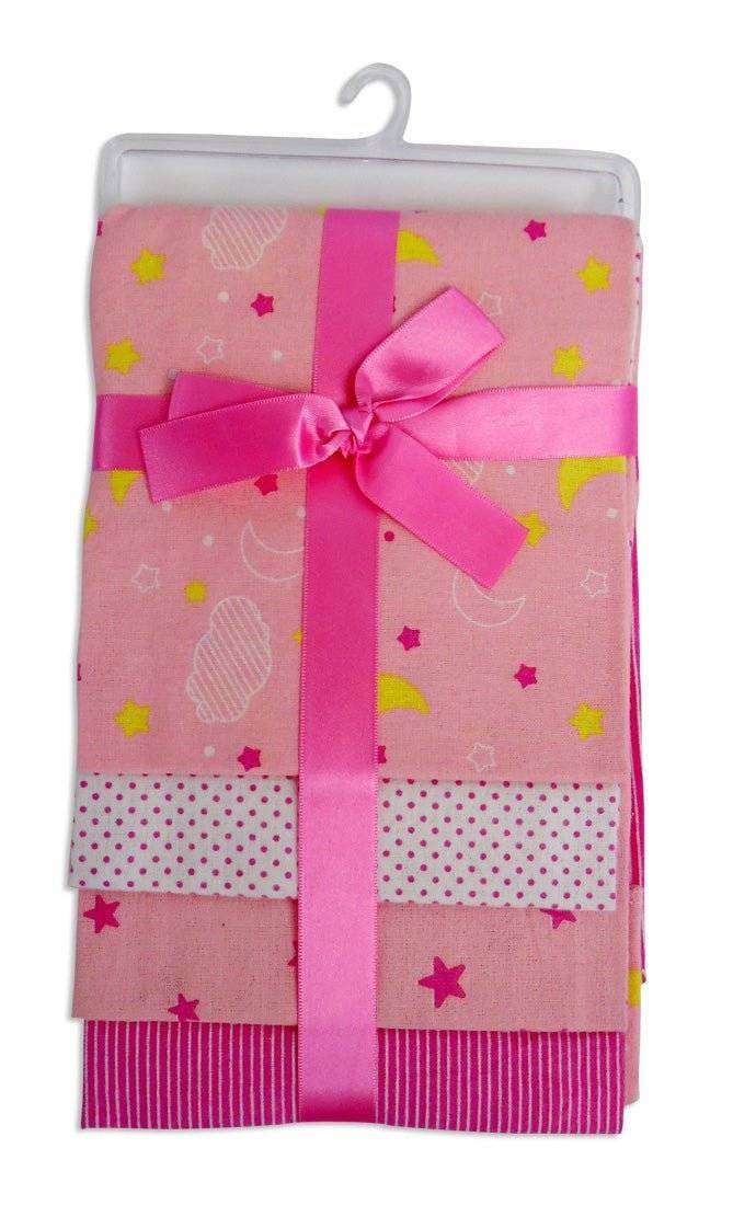 Pink Four Pack Receiving Blanket - Everetts Place: Online Boutique - Blankets & Pillows