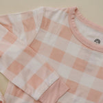 Little Joy Co. Pink Gingham Bamboo Pajamas Set 2 Piece Women Sleepwear - Everetts Place Boutique - 