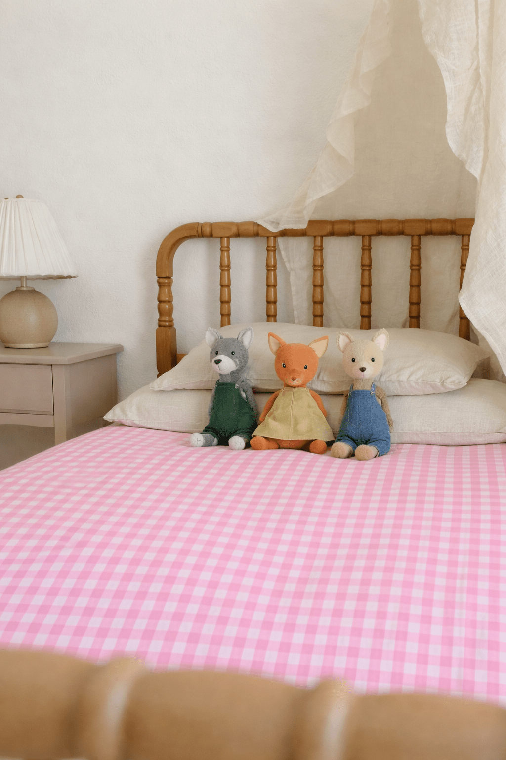 Little Mae & Co Pink Gingham Crib Quilted BlanketEveretts Place