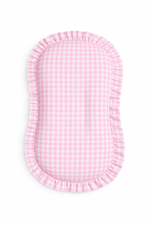 Little Mae & Co Pink Gingham Ruffle Baby Lounger CoverEveretts Place