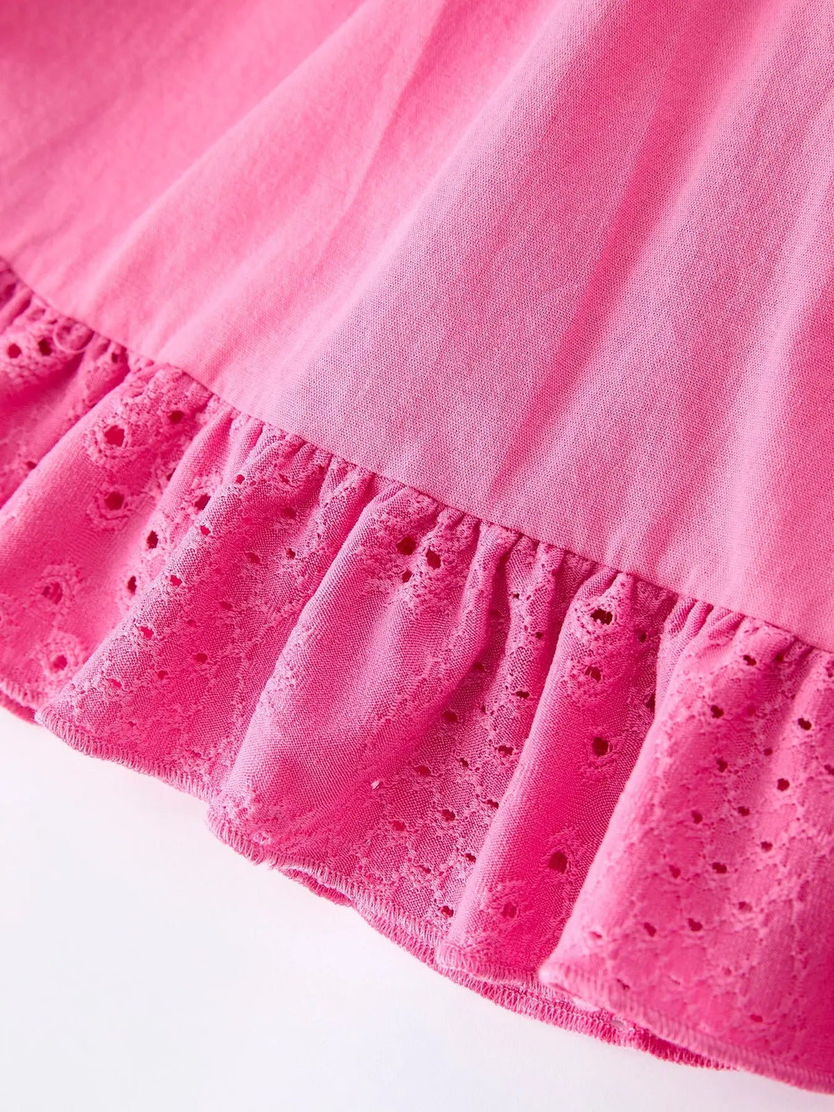 Rylee Faith Designs Pink Girl Smocked Ruffle Dress - 
