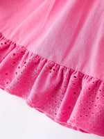 Rylee Faith Designs Pink Girl Smocked Ruffle Dress - 