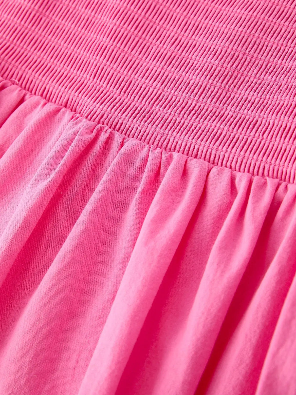 Rylee Faith Designs Pink Girl Smocked Ruffle Dress - 