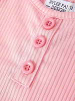 Rylee Faith Designs Pink Girls Top Bow Floral Print Bell Bottom Pants Set - Everetts Place Boutique - 