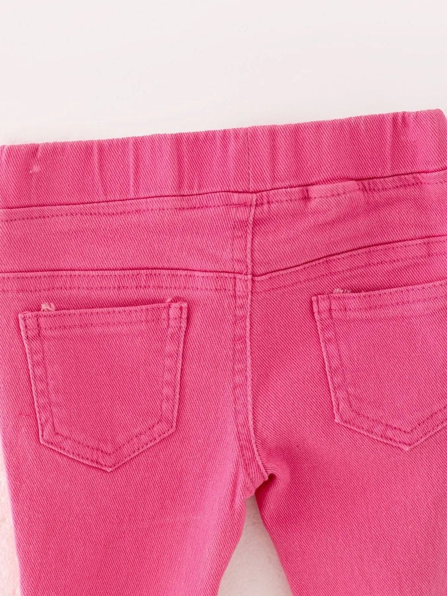Rylee Faith Designs Pink Gradient Denim Flared Pants - 
